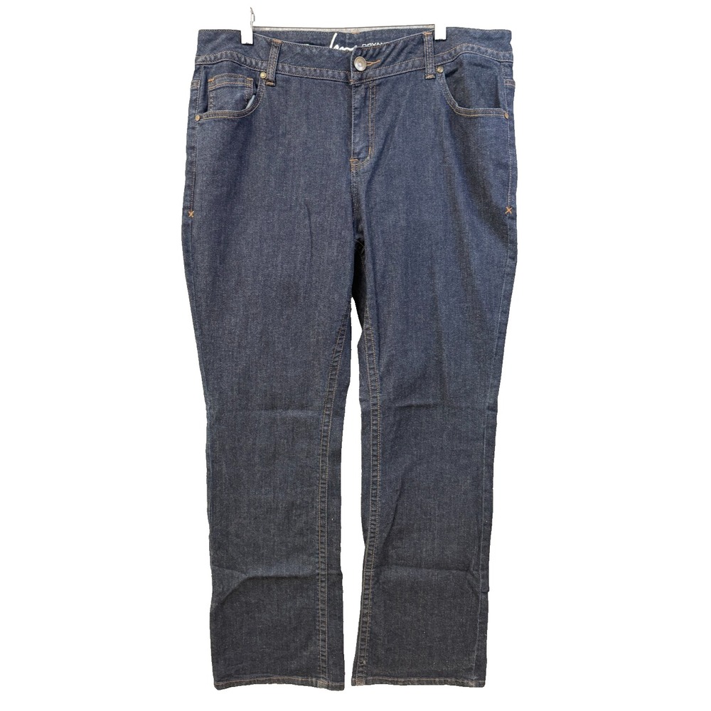 Lane Bryant Bootcut Jeans Womens 18 Tall Dark Wash Stretch Denim Blue Pants